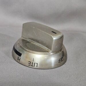 LG Range Burner Control Knob Assembly AEZ74533343 Stainless Steel Stove Dial